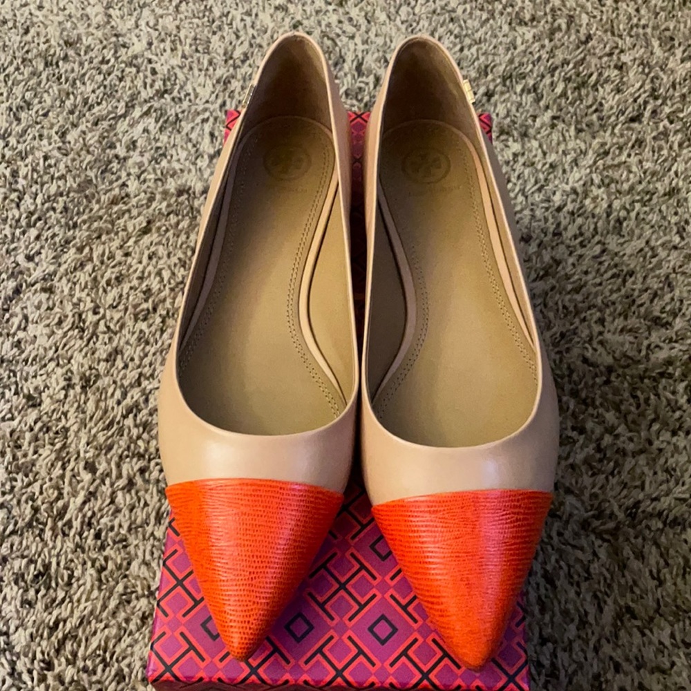 NEW Tory Burch Penelope Cap Toe Flat